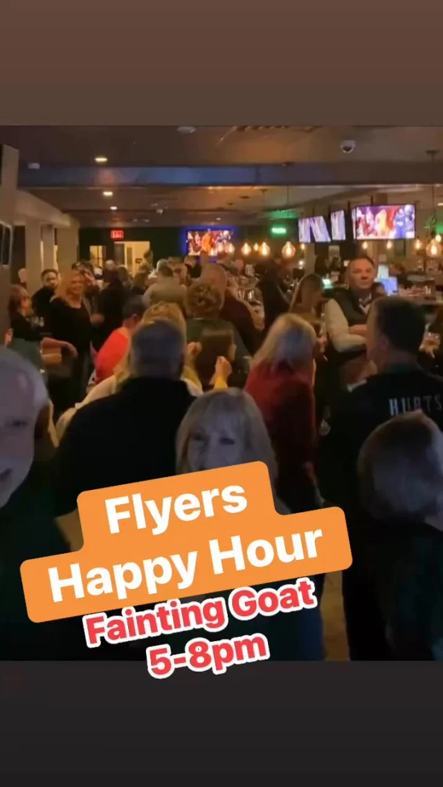 We are here at the Fainting goat in Delco till 8 PM.  Let’s go flyers. 
 The Fainting Goat PA