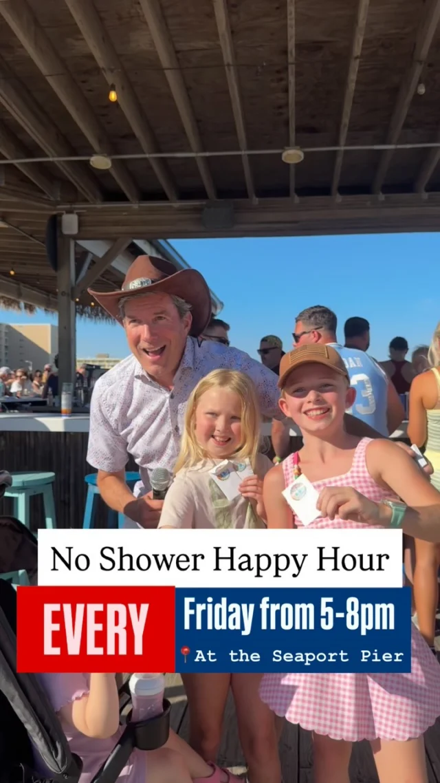 Thanks to everyone who came out last Friday for the No Shower Happy Hour!🚫🚿

We’re back at the Seaport EVERY FRIDAY ALL SUMMER LONG! Bring the family, grab some dinner, and get ready to dance! Raffles for the kids and adults🎫 NO COVER

We kick it off at 5pm with DJ Gibby🎶 Remember to bring a new toy pair of pajamas to benefit the kids at Shore Medical Center!🚂

Can’t make it? Tune in LIVE on Kool 98.3 or watch LIVE on Mixcloud! See you there!🫵🏻
