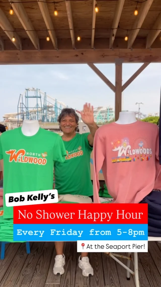 You know how we do it every Friday at the Seaport Pier! Join me at 5pm for our weekly No Shower Happy Hour🚫🚿

Throw the bags in the car and head down to Wildwood for the weekend! We’ll have chicken fingers for the kids and an orange crush for the adults🍊 Music by DJ Gibby & and oceanfront view - can’t beat that! 

🎙️ We go LIVE on Kool 98.3 & Mixcloud for those of you who want to listen or dance along at home! My buddy David behind the camera making it happen!

🧸 Please bring a new toy or a pair of pajamas to benefit the kids at Shore Medical Center!