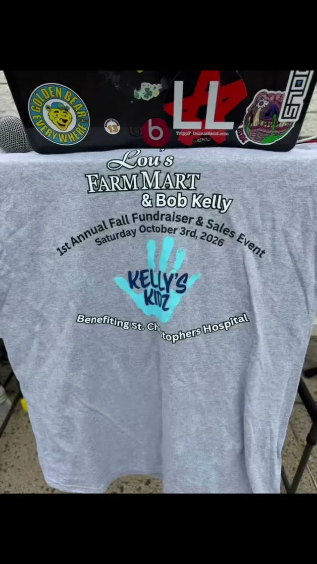 Get down on To Lou’s Farm Mart. 

1st Annual Lou’s Farm Mart Fundraiser for Kelly’s Kidz and St Christopher’s Hospital.  Bring a toy or a pair of PJ’s and check out all the great sales and goodies and Raffle Items.  Here till 4pm…come on by for some mums and food!! 
Check out the BAMS….Big Awesome Mums